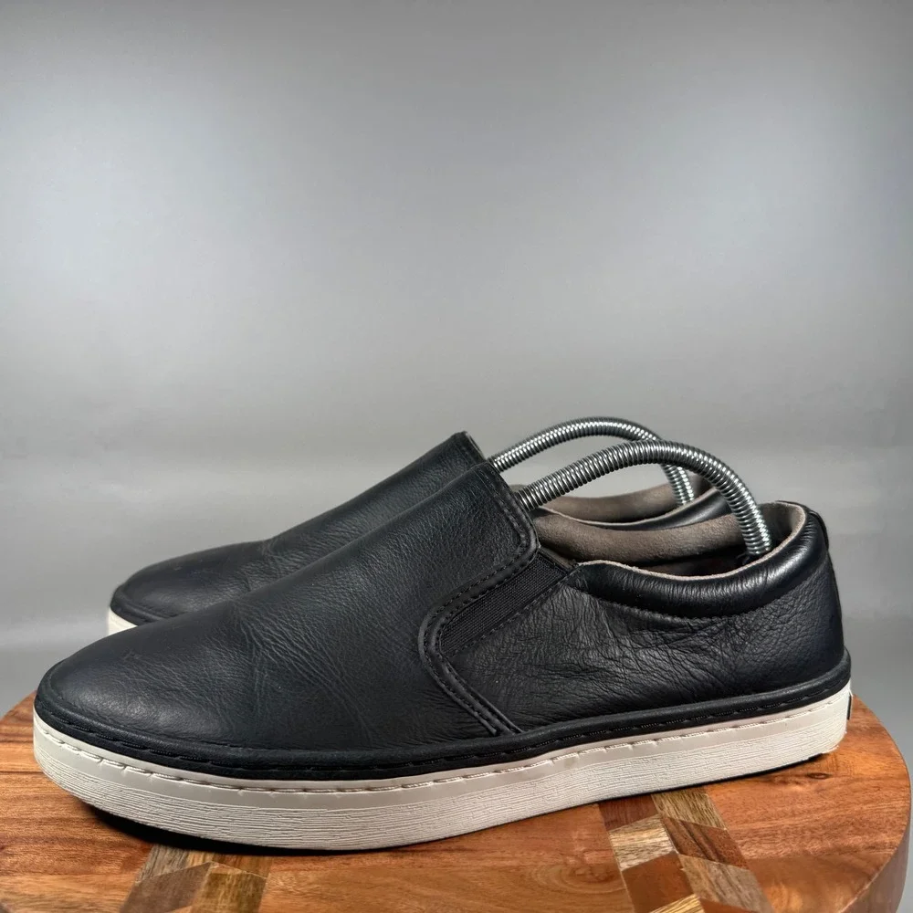 Cole Haan Mens Grand.OS Black Leather Slip On Sneakers C14531 Size 10M